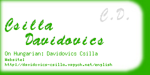 csilla davidovics business card
